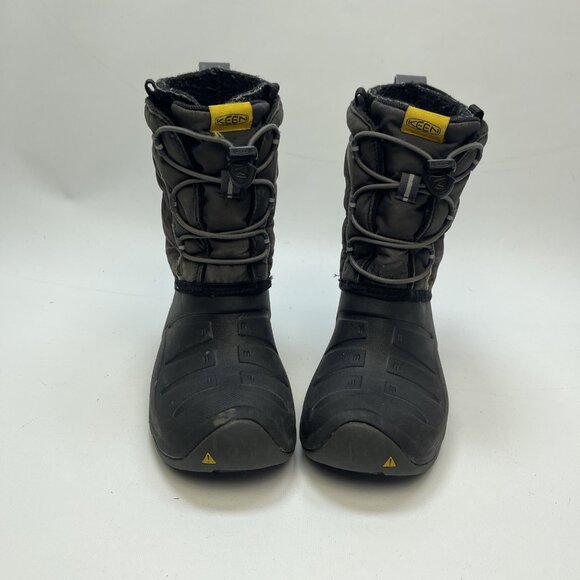 Keen Waterproof Boots Youth 1 Lumi Round Toe Logo Warm Winter -40 Walking Hike - Picture 12 of 13